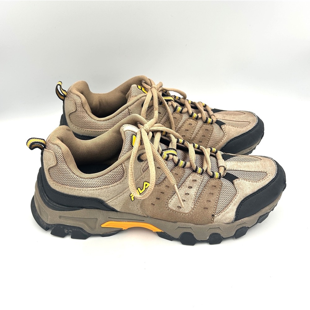 Fila Travail Men's Size 9.5 Trail Running Hiking Shoes Brown Leather
